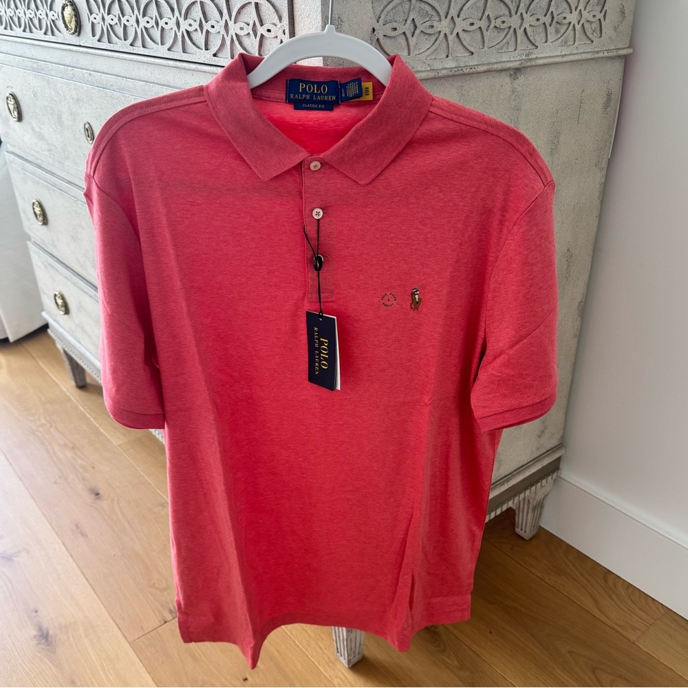 Polo Ralph Lauren Classic Cut Polo in Pink Heather - Size Large NWT